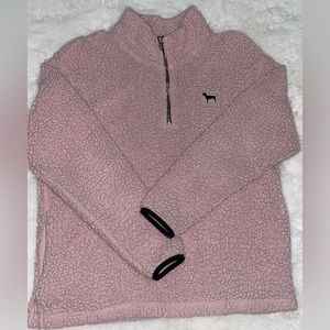 Victoria Secret PINK SHERPA Pullover Sweater Oversized Women Size Large